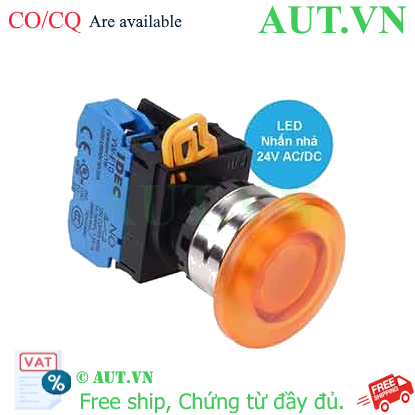 Ảnh của Nút nhấn nhả có đèn IDEC YW4L-M4E10Q4A 24VAC/DC D22 1NO (Hổ phách)