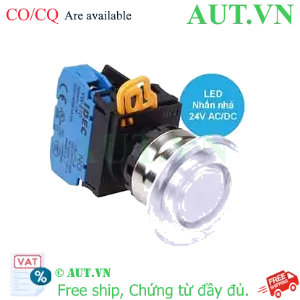 Ảnh của Nút nhấn nhả có đèn IDEC YW4L-M4E10Q4PW 24VAC/DC D22 1NO (Trắng)