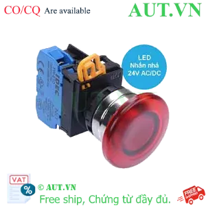 Ảnh của Nút nhấn nhả có đèn IDEC YW4L-M4E10Q4R 24VAC/DC D22 1NO (Đỏ)