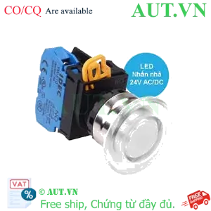 Ảnh của Nút nhấn nhả có đèn IDEC YW4L-M4E10Q4W 24VAC/DC D22 1NO (Trắng)