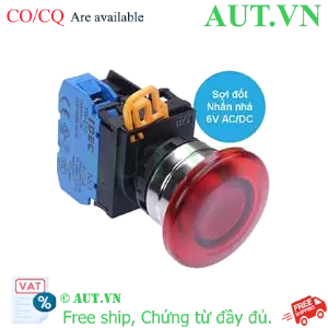 Ảnh của Nút nhấn nhả có đèn IDEC YW4L-M4E10Q5R 6VAC/DC D22 1NO (Đỏ)