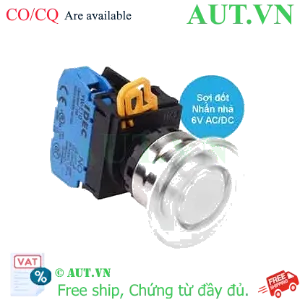 Ảnh của Nút nhấn nhả có đèn IDEC YW4L-M4E10Q5W 6VAC/DC D22 1NO (Trắng)