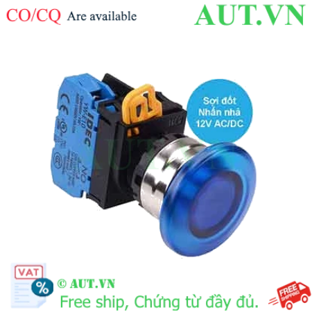 Ảnh của Nút nhấn nhả có đèn IDEC YW4L-M4E10Q6S 12VAC/DC D22 1NO (Xanh)