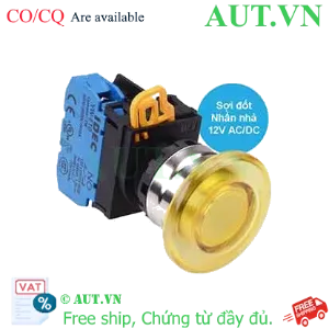Ảnh của Nút nhấn nhả có đèn IDEC YW4L-M4E10Q6Y 12VAC/DC D22 1NO (Vàng)