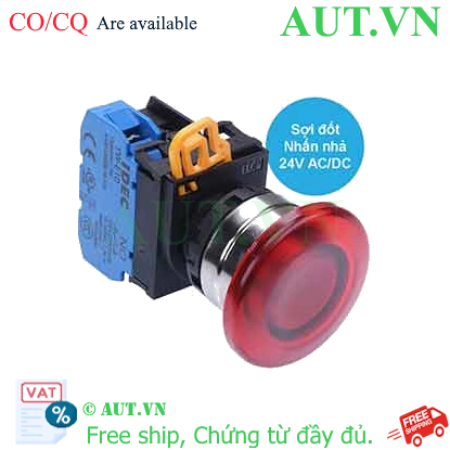 Ảnh của Nút nhấn nhả có đèn IDEC YW4L-M4E10Q7R 24VAC/DC D22 1NO (Đỏ)