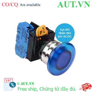 Ảnh của Nút nhấn nhả có đèn IDEC YW4L-M4E10Q7S 24VAC/DC D22 1NO (Xanh)