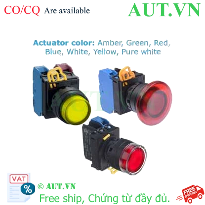 Ảnh của Nút nhấn nhả có đèn IDEC YW4L-M4E20Q7Y 24VAC/DC D22 2NO (Vàng)
