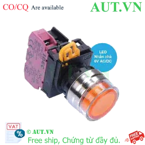 Ảnh của Nút nhấn nhả có đèn IDEC YW4L-MF2E01Q2A 6VAC/DC D22 1NC (Hổ phách)