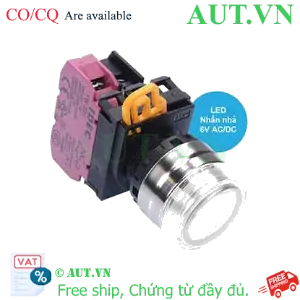 Ảnh của Nút nhấn nhả có đèn IDEC YW4L-MF2E01Q2PW 6VAC/DC D22 1NC (Trắng)