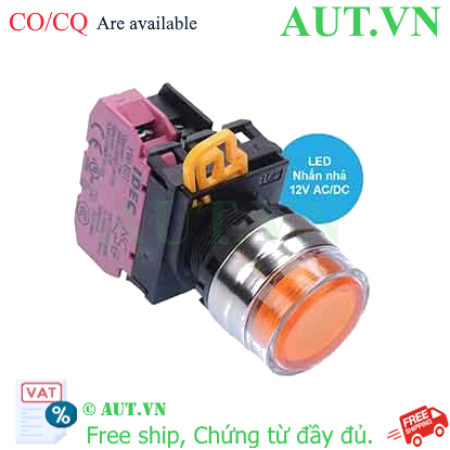 Ảnh của Nút nhấn nhả có đèn IDEC YW4L-MF2E01Q3A 12VAC/DC D22 1NC (Hổ phách)