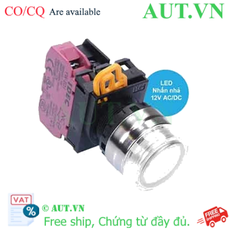 Ảnh của Nút nhấn nhả có đèn IDEC YW4L-MF2E01Q3PW 12VAC/DC D22 1NC (Trắng)