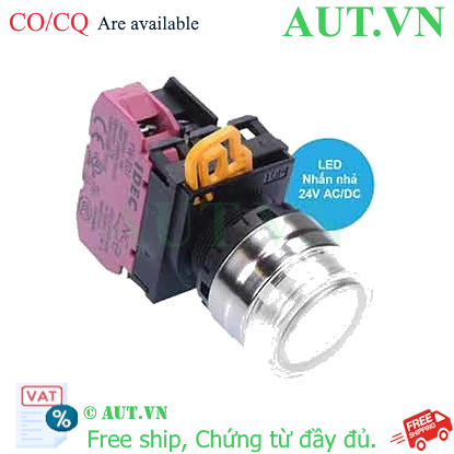 Ảnh của Nút nhấn nhả có đèn IDEC YW4L-MF2E01Q4PW 24VAC/DC D22 1NC (Trắng)