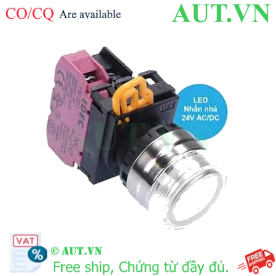 Ảnh của Nút nhấn nhả có đèn IDEC YW4L-MF2E01Q4PW 24VAC/DC D22 1NC (Trắng)