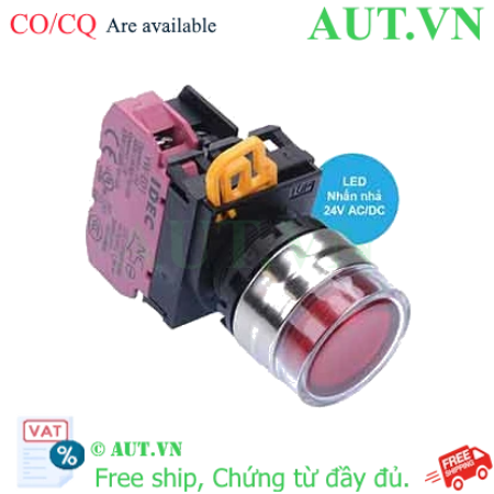 Ảnh của Nút nhấn nhả có đèn IDEC YW4L-MF2E01Q4R 24VAC/DC D22 1NC (Đỏ)