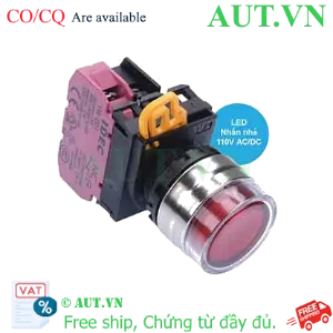 Ảnh của Nút nhấn nhả có đèn IDEC YW4L-MF2E01QHR 110VAC D22 1NC (Đỏ)
