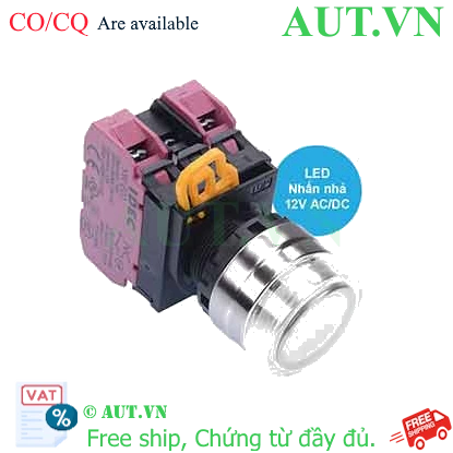 Ảnh của Nút nhấn nhả có đèn IDEC YW4L-MF2E02Q3PW 12VAC/DC D22 2NC (Trắng)