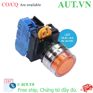 Ảnh của Nút nhấn nhả có đèn IDEC YW4L-MF2E10Q2A 6VAC/DC D22 1NO (Hổ phách)