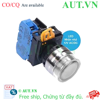 Ảnh của Nút nhấn nhả có đèn IDEC YW4L-MF2E10Q3W 12VAC/DC D22 1NO (Trắng)
