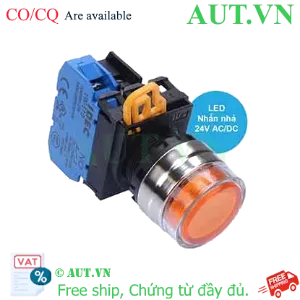Ảnh của Nút nhấn nhả có đèn IDEC YW4L-MF2E10Q4A 24VAC/DC D22 1NO (Hổ phách)