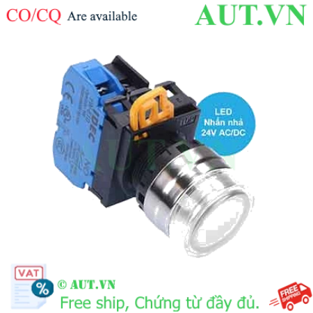 Ảnh của Nút nhấn nhả có đèn IDEC YW4L-MF2E10Q4PW 24VAC/DC D22 1NO (Trắng)