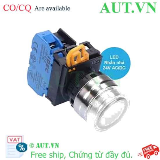 Ảnh của Nút nhấn nhả có đèn IDEC YW4L-MF2E10Q4PW 24VAC/DC D22 1NO (Trắng)