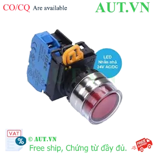 Ảnh của Nút nhấn nhả có đèn IDEC YW4L-MF2E10Q4R 24VAC/DC D22 1NO (Đỏ)