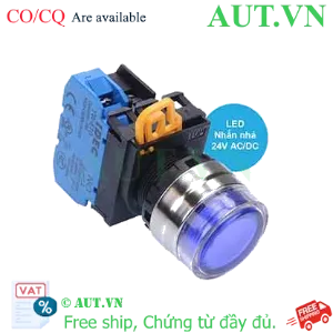 Ảnh của Nút nhấn nhả có đèn IDEC YW4L-MF2E10Q4S 24VAC/DC D22 1NO (Xanh)