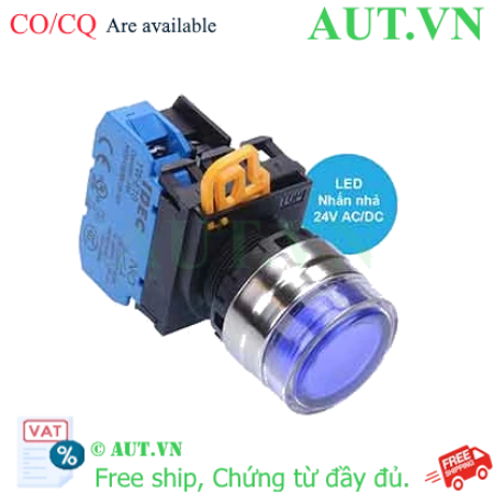 Ảnh của Nút nhấn nhả có đèn IDEC YW4L-MF2E10Q4S 24VAC/DC D22 1NO (Xanh)