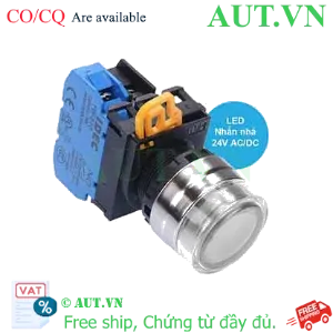Ảnh của Nút nhấn nhả có đèn IDEC YW4L-MF2E10Q4W 24VAC/DC D22 1NO (Trắng)