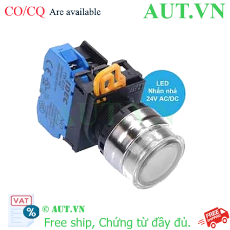 Ảnh của Nút nhấn nhả có đèn IDEC YW4L-MF2E10Q4W 24VAC/DC D22 1NO (Trắng)