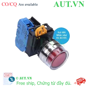 Ảnh của Nút nhấn nhả có đèn IDEC YW4L-MF2E10Q5R 6VAC/DC D22 1NO (Đỏ)