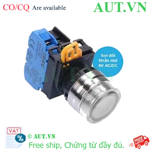 Ảnh của Nút nhấn nhả có đèn IDEC YW4L-MF2E10Q5W 6VAC/DC D22 1NO (Trắng)