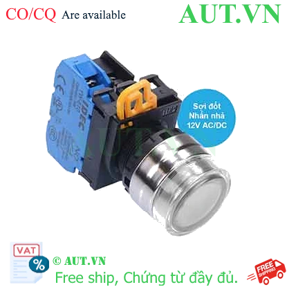 Ảnh của Nút nhấn nhả có đèn IDEC YW4L-MF2E10Q6W 12VAC/DC D22 1NO (Trắng)