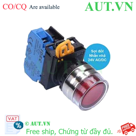 Ảnh của Nút nhấn nhả có đèn IDEC YW4L-MF2E10Q7R 24VAC/DC D22 1NO (Đỏ)