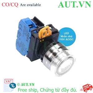 Ảnh của Nút nhấn nhả có đèn IDEC YW4L-MF2E10QHPW 110VAC D22 1NO (Trắng)