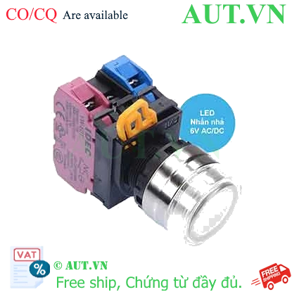 Ảnh của Nút nhấn nhả có đèn IDEC YW4L-MF2E11Q2PW 6VAC/DC D22 1NO+1NC (Trắng)