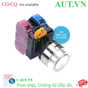 Ảnh của Nút nhấn nhả có đèn IDEC YW4L-MF2E11Q3PW 12VAC/DC D22 1NO+1NC (Trắng)