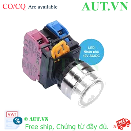 Ảnh của Nút nhấn nhả có đèn IDEC YW4L-MF2E11Q3PW 12VAC/DC D22 1NO+1NC (Trắng)