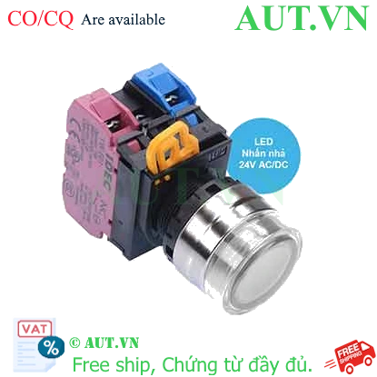 Ảnh của Nút nhấn nhả có đèn IDEC YW4L-MF2E11Q4W 24VAC/DC D22 1NO+1NC (Trắng)