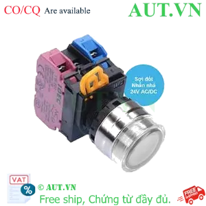 Ảnh của Nút nhấn nhả có đèn IDEC YW4L-MF2E11Q7W 24VAC/DC D22 1NO+1NC (Trắng)