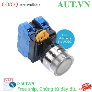 Ảnh của Nút nhấn nhả có đèn IDEC YW4L-MF2E20Q4W 24VAC/DC D22 2NO (Trắng)