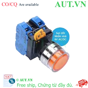 Ảnh của Nút nhấn nhả có đèn IDEC YW4L-MF2E20Q5A 6VAC/DC D22 2NO (Hổ phách)