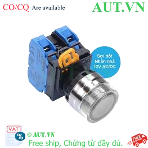 Ảnh của Nút nhấn nhả có đèn IDEC YW4L-MF2E20Q6W 12VAC/DC D22 2NO (Trắng)