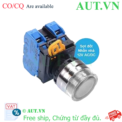 Ảnh của Nút nhấn nhả có đèn IDEC YW4L-MF2E20Q6W 12VAC/DC D22 2NO (Trắng)