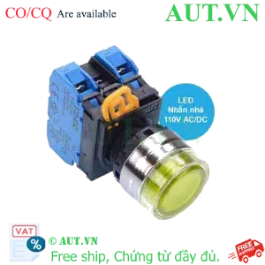 Ảnh của Nút nhấn nhả có đèn IDEC YW4L-MF2E20QHY 110VAC D22 2NO (Vàng)