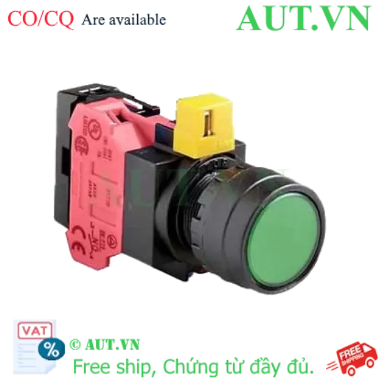 Ảnh của Nút nhấn nhả IDEC HW1L-M1F01QD-G-12V D22 1NC (Xanh)