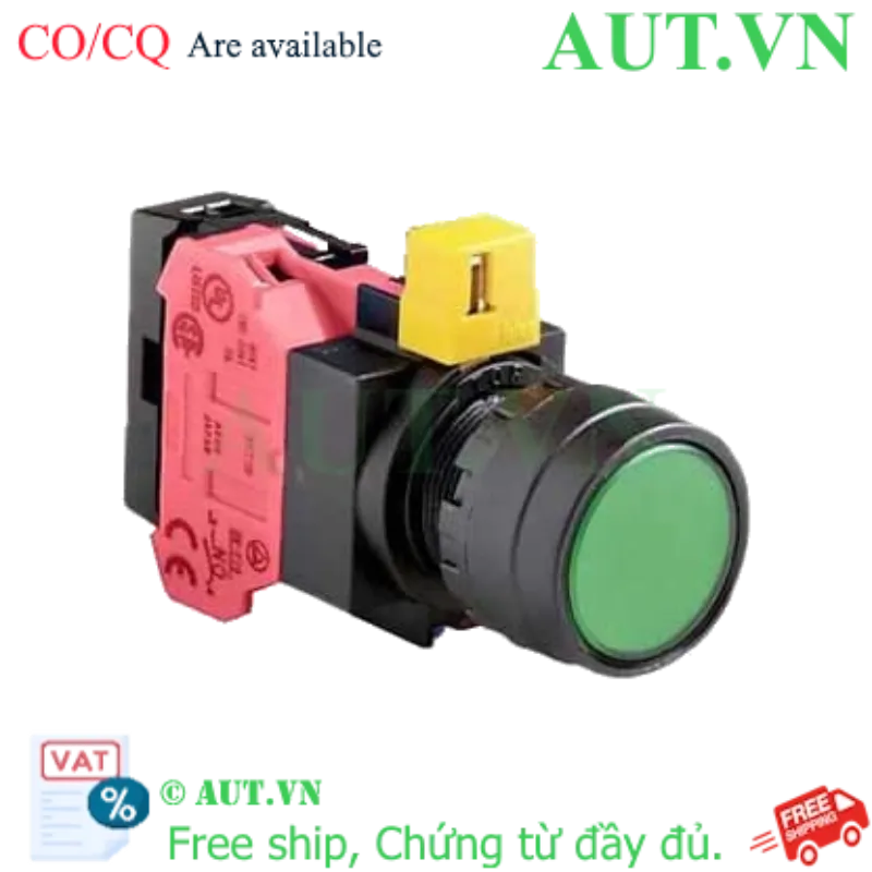 Ảnh của Nút nhấn nhả IDEC HW1L-M1F01QD-G-12V D22 1NC (Xanh)