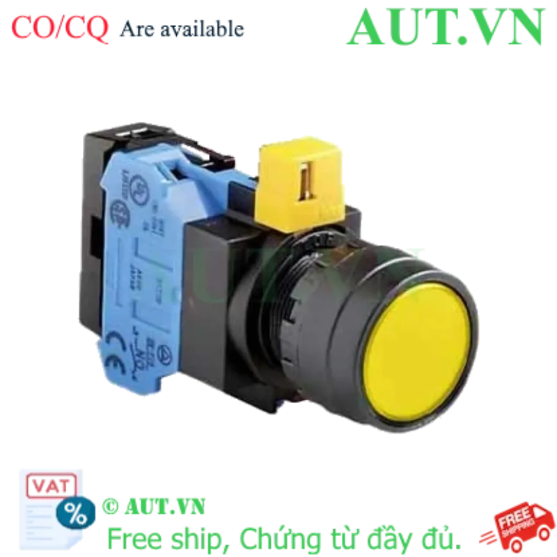Ảnh của Nút nhấn nhả IDEC HW1L-M1F10QD-Y-12V D22 1NO (Vàng)