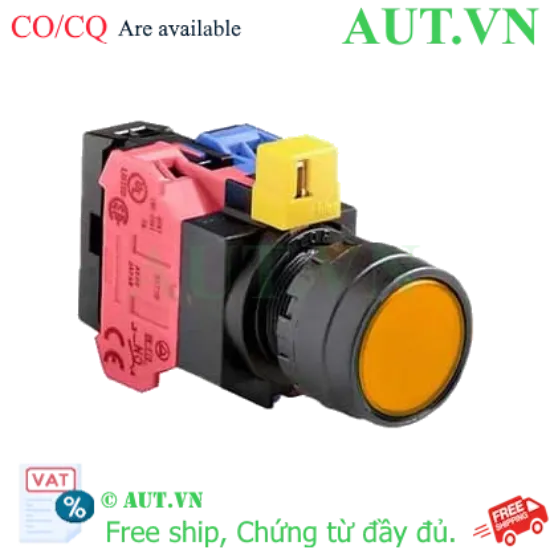 Ảnh của Nút nhấn nhả IDEC HW1L-M1F11QD-A-12V D22 1NO+1NC (Hổ phách)