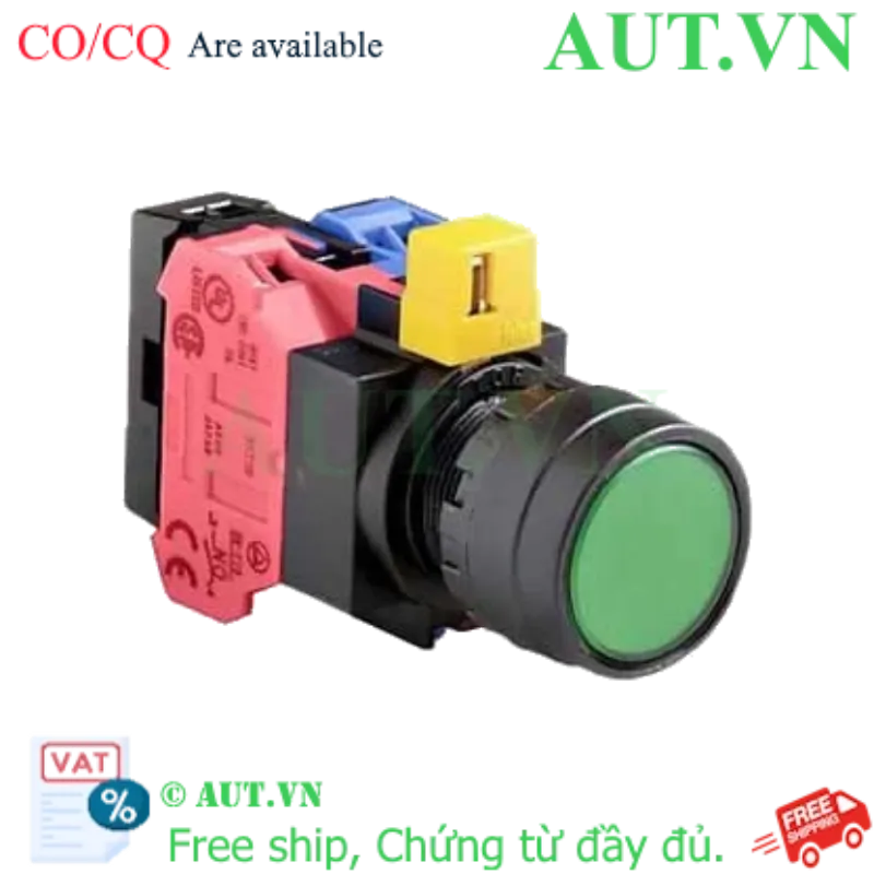 Ảnh của Nút nhấn nhả IDEC HW1L-M1F11QD-G-24V D22 1NO+1NC (Xanh)